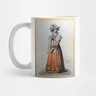 Fine Lady, vintage post card Mug